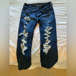 American eagle cropped skinny jeans